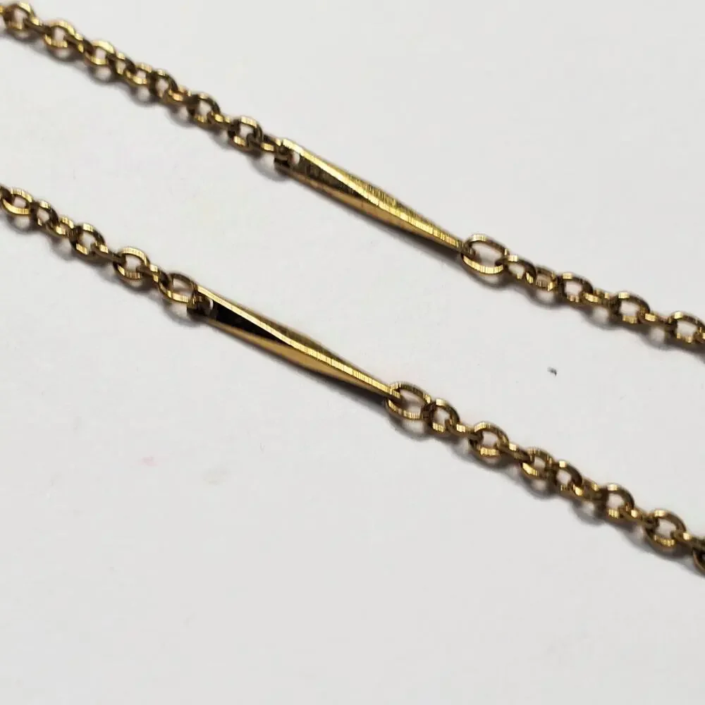 Vintage Crown Trifari Delicate Gold Tone Chain Necklace 18